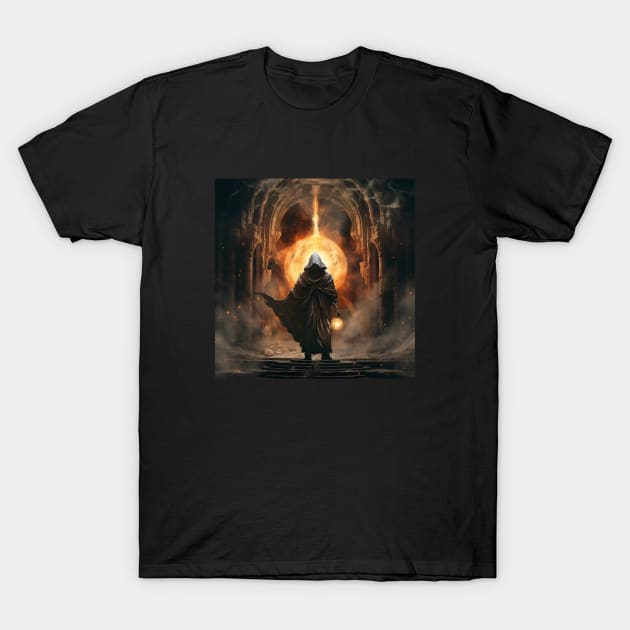 Wizard Fireball AI T-Shirt by Ikonno